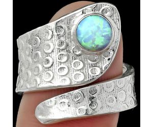 Adjustable - Fire Opal Ring size-7.5 SDR152566 R-1374, 6x6 mm
