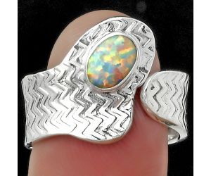 Adjustable - Fire Opal Ring size-8 SDR152589 R-1374, 5x7 mm
