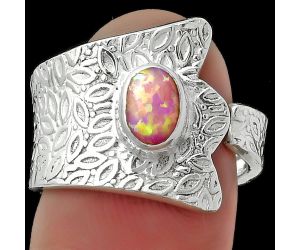 Adjustable - Fire Opal Ring size-7 SDR152655 R-1381, 5x7 mm