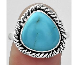 Natural Rare Turquoise Nevada Aztec Mt Ring size-8 SDR154058 R-1013, 12x13 mm