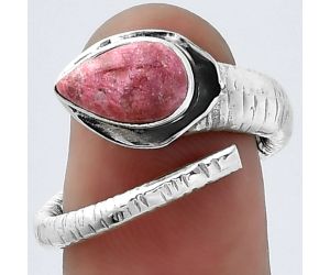 Adjustable - Pink Thulite - Norway Ring size-8 SDR154286 R-1306, 6x10 mm