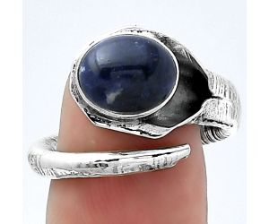 Adjustable - Natural Sodalite Ring size-8 SDR154322 R-1306, 8x10 mm