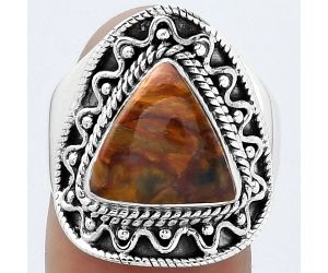 Natural Pietersite - Namibia Ring size-8.5 SDR154514 R-1501, 11x11 mm