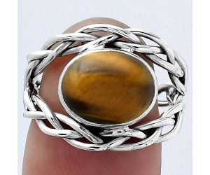 Natural Tiger Eye - Africa Ring size-7 SDR154537 R-1134, 8x11 mm