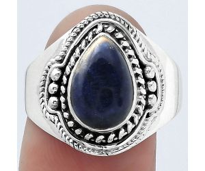 Natural Sodalite Ring size-8.5 SDR154593 R-1312, 7x11 mm