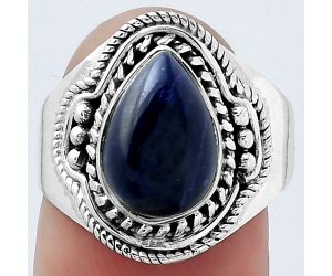 Natural Sodalite Ring size-7.5 SDR154606 R-1312, 9x12 mm