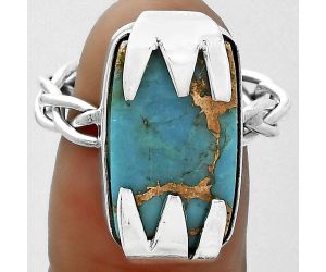 Copper Blue Turquoise - Arizona Ring size-8.5 SDR154757 R-1650, 11x19 mm