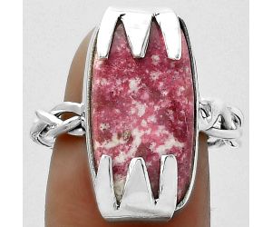 Natural Pink Thulite - Norway Ring size-8.5 SDR154772 R-1650, 11x20 mm