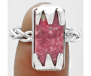 Natural Pink Thulite - Norway Ring size-9 SDR154782 R-1650, 9x18 mm