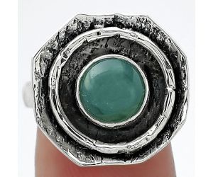 Natural Green Onyx Ring size-6.5 SDR154846 R-1468, 8x8 mm