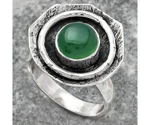 Natural Green Onyx Ring size-6.5 SDR154846 R-1468, 8x8 mm