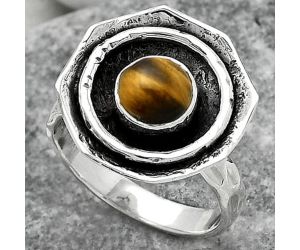 Natural Tiger Eye - Africa Ring size-8.5 SDR154855 R-1468, 7x7 mm