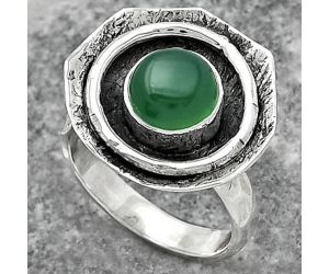 Natural Green Onyx Ring size-8 SDR154856 R-1468, 8x8 mm