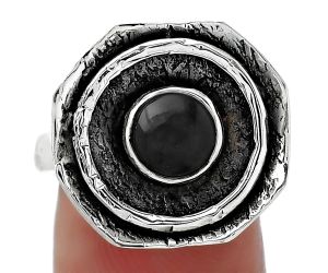 Natural Black Onyx - Brazil Ring size-8 SDR154859 R-1468, 7x7 mm