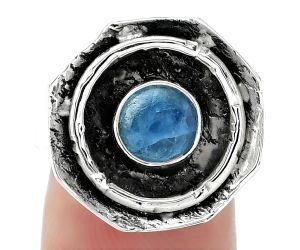 Natural Blue Apatite - Madagascar Ring size-6.5 SDR154861 R-1468, 7x7 mm