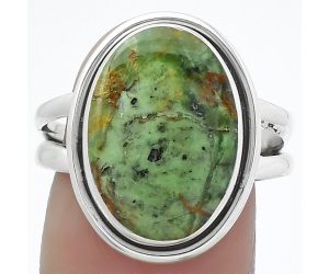 Natural Chrome Chalcedony Ring size-9 SDR154957 R-1156, 12x16 mm