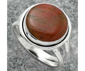 Natural Red Moss Agate Ring size-9 SDR154961 R-1156, 14x14 mm