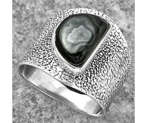 Crown Of Silver Psilomelane - Black Malachite Ring size-9 SDR155285 R-1378, 9x13 mm