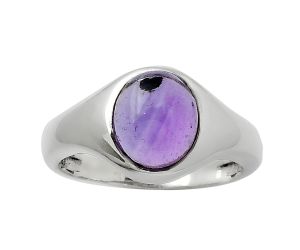 Natural Amethyst Cab - Brazil Ring size-8.5 SDR155348 R-1115, 8x10 mm