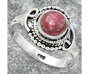 Natural Pink Thulite - Norway Ring size-7 SDR155356 R-1416, 6x6 mm