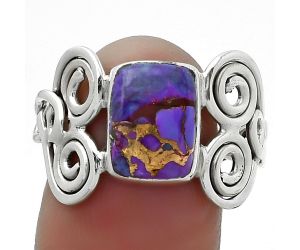 Copper Purple Turquoise - Arizona Ring size-9 SDR155845 R-1658, 8x10 mm