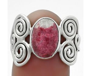 Natural Pink Thulite - Norway Ring size-8 SDR155850 R-1658, 8x11 mm