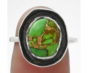 Copper Green Turquoise - Arizona Ring size-8 SDR155872 R-1468, 9x11 mm