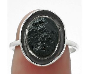 Natural Tektite Rough - Greek Ring size-8 SDR155878 R-1468, 8x11 mm