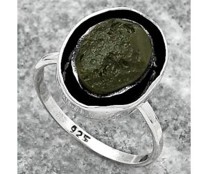 Natural Tektite Rough - Greek Ring size-8 SDR155878 R-1468, 8x11 mm