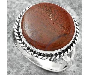 Natural Red Moss Agate Ring size-9.5 SDR156008 R-1010, 16x16 mm
