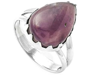 Natural Amethyst Sage Agate - Nevada Ring size-9 SDR156023, 12x17 mm