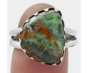 Natural Turkish Rainforest Chrysocolla Ring size-9 SDR156037 R-1210, 13x16 mm