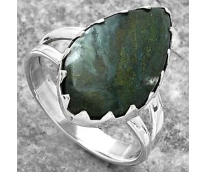 Natural Larsonite Jasper Ring size-8.5 SDR156047 R-1210, 12x19 mm