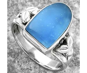 Natural Smithsonite Ring size-7.5 SDR156102 R-1261, 9x14 mm