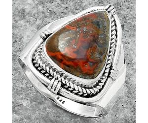 Natural Rare Cady Mountain Agate Ring size-7.5 SDR156230 R-1539, 10x14 mm