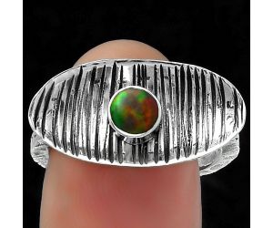 Natural Black Ethiopian Opal Ring size-8 SDR156657 R-1573, 5x5 mm