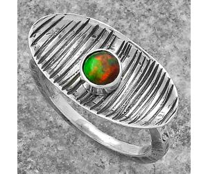 Natural Black Ethiopian Opal Ring size-8 SDR156657 R-1573, 5x5 mm