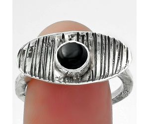 Natural Black Onyx - Brazil Ring size-8 SDR156662 R-1573, 6x6 mm