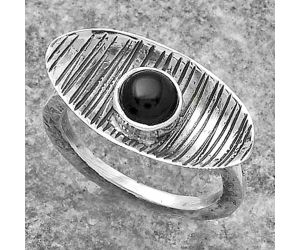 Natural Black Onyx - Brazil Ring size-7 SDR156666 R-1573, 6x6 mm