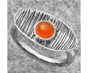 Natural Carnelian Ring size-8.5 SDR156669 R-1573, 6x6 mm