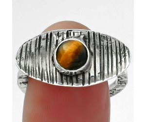 Natural Tiger Eye - Africa Ring size-7.5 SDR156670 R-1573, 6x6 mm