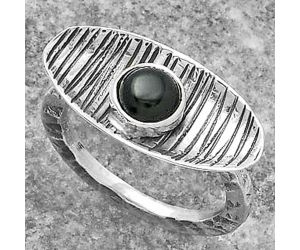 Natural Black Onyx - Brazil Ring size-7 SDR156682 R-1573, 6x6 mm