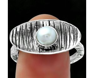 Natural Fresh Water Pearl Ring size-8.5 SDR156690 R-1573, 6x6 mm