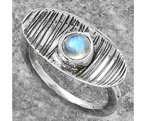 Natural Rainbow Moonstone - India Ring size-8 SDR156700 R-1573, 6x6 mm