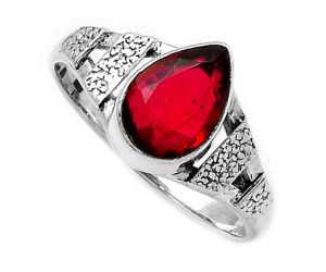 Lab Created Ruby Ring size-9.5 SDR156722 R-1545, 7x10 mm