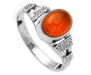 Natural Carnelian Ring size-8.5 SDR156726 R-1545, 7x9 mm