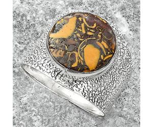 Coquina Fossil Jasper - India Ring size-8.5 SDR156755 R-1378, 13x13 mm