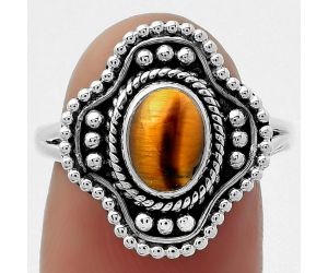 Natural Tiger Eye - Africa Ring size-8 SDR157026 R-1529, 6x8 mm