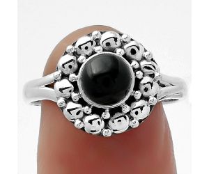 Natural Black Onyx - Brazil Ring size-8 SDR157075 R-1488, 6x6 mm