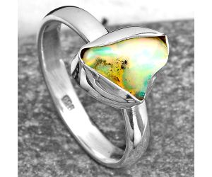 Natural Ethiopian Opal Rough Ring size-8.5 SDR157606 R-1001, 8x11 mm